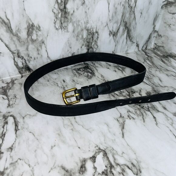 Coach Accessories - COACH | Belt Glove Tanned Cowhide & Solid Brass #102 | 30”/75 cm | Black | Women